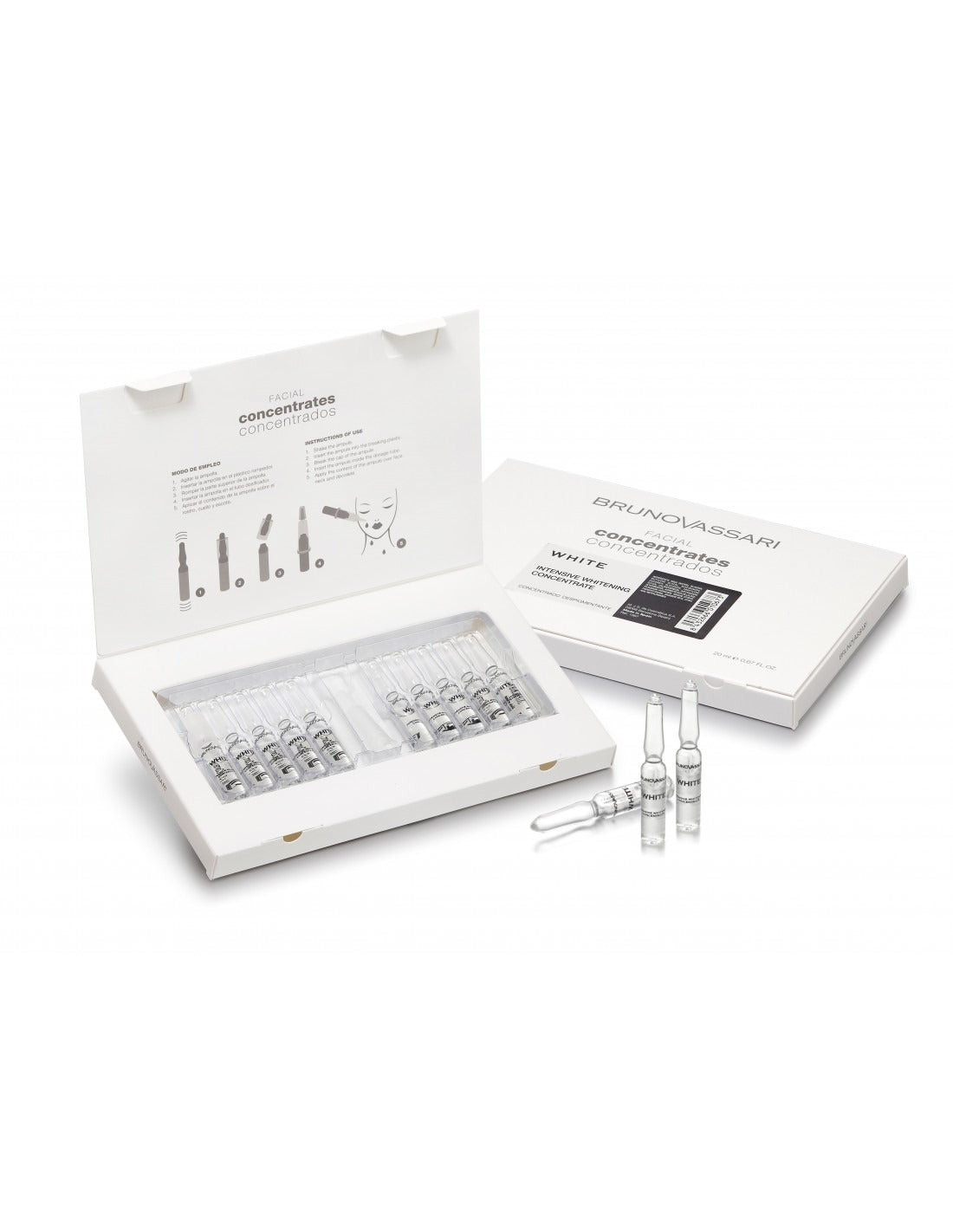 Set, Bruno Vassari, White, Whitening, Concentrate, For Face, 10 pcs, 2 ml