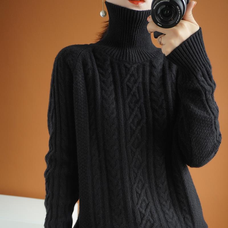 Fashion New High Neck Knitted Sweater For Women