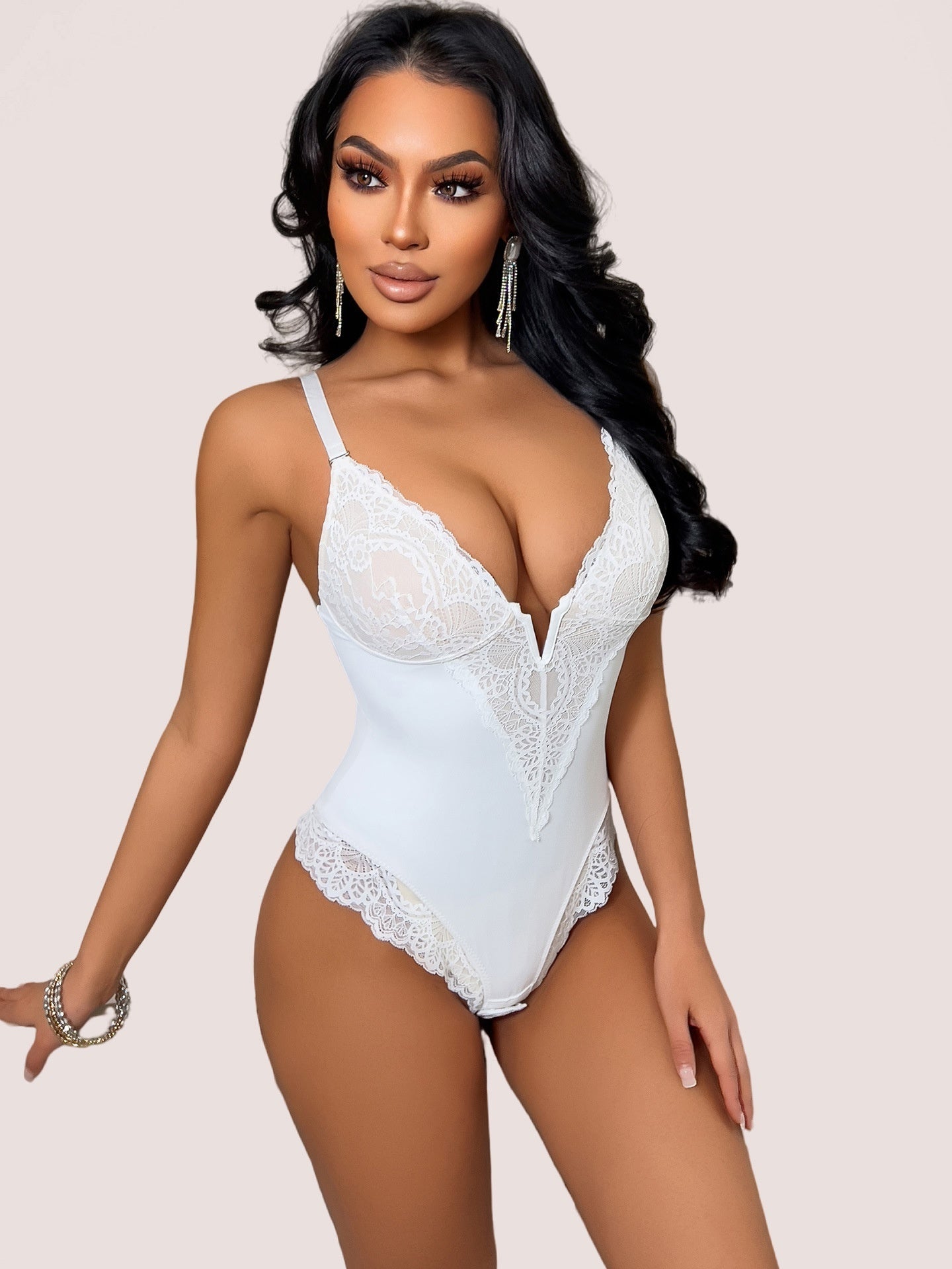 Women's Large Size Hip Lifting Corset Leotard