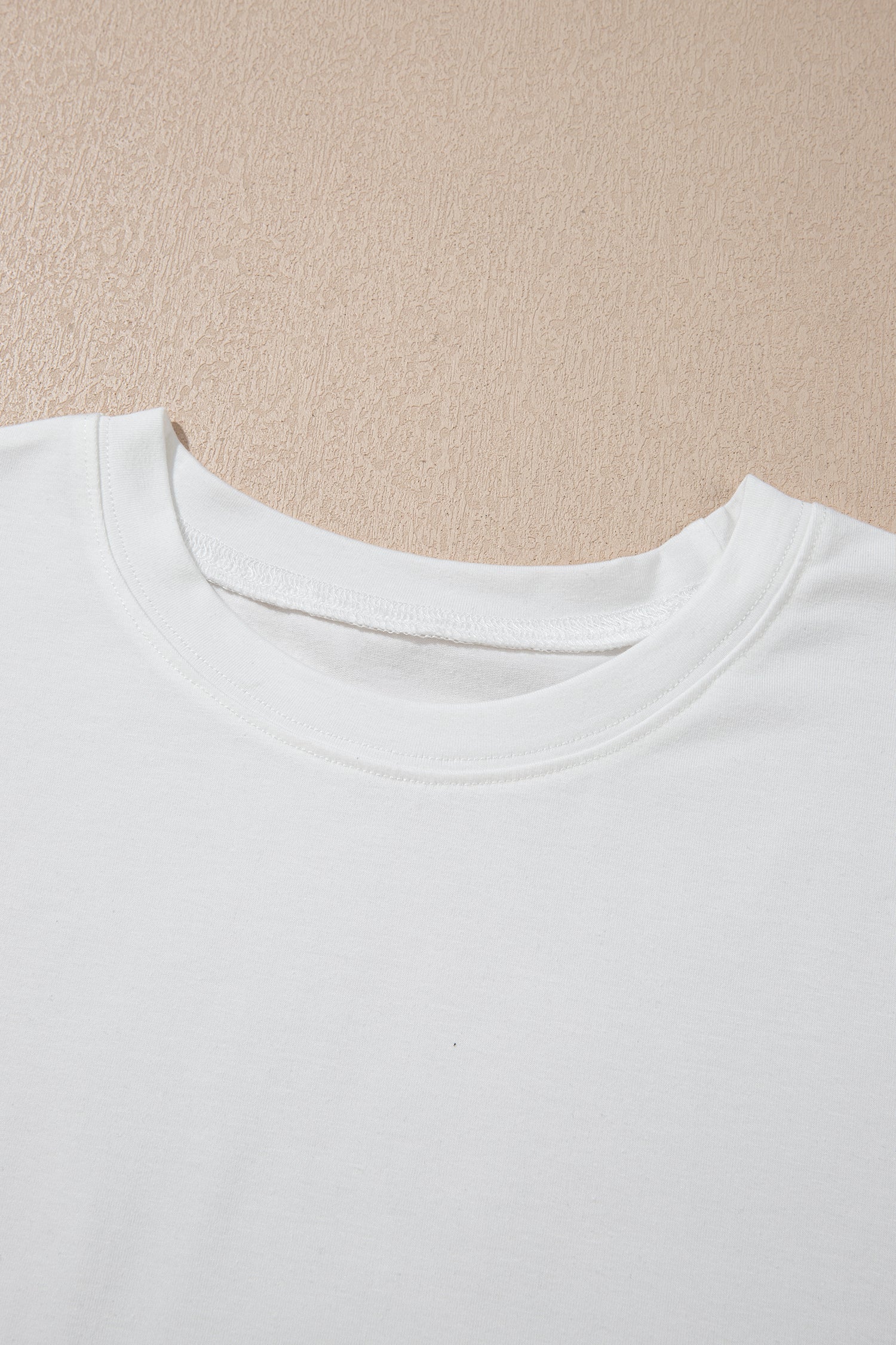 White Floral Patchwork Short Sleeve T Shirt Loose Maxi Dress