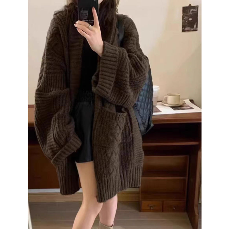 Loose Sweater Cardigan Coat For Women