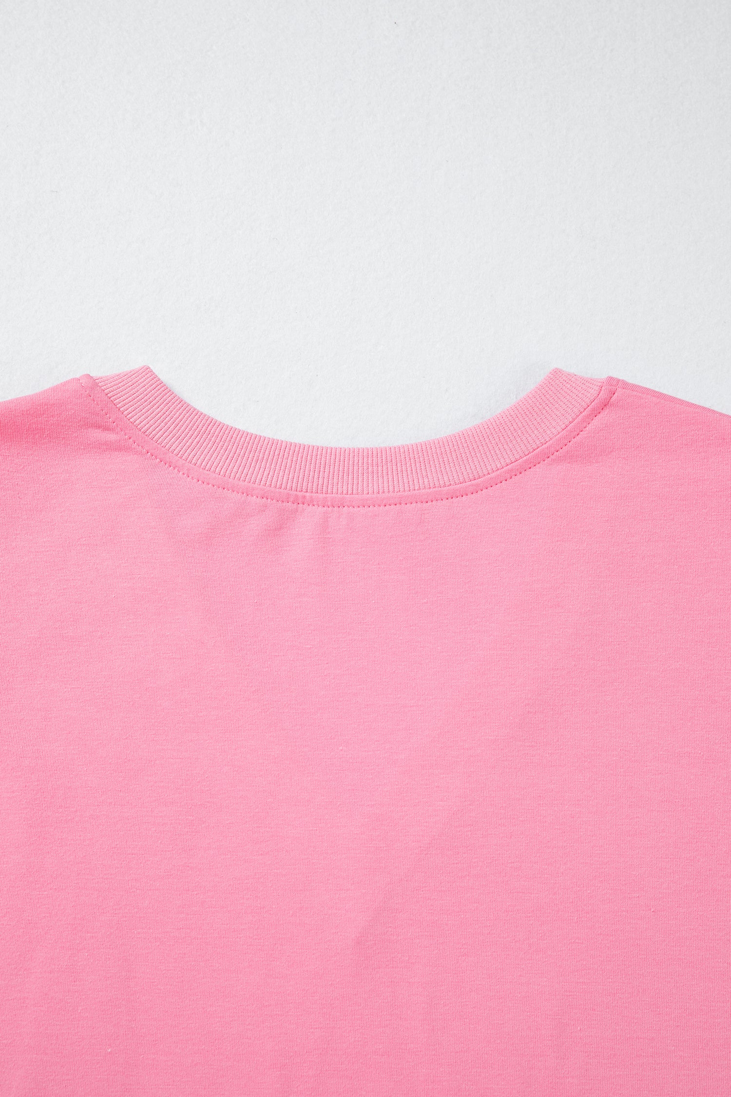 Bonbon Solid Color V Neck Short Puff Sleeve Blouse