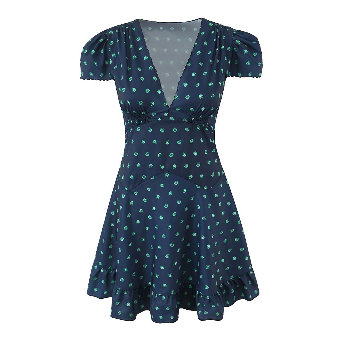 Slimming And Slimming Deep V-neck Printed Dress