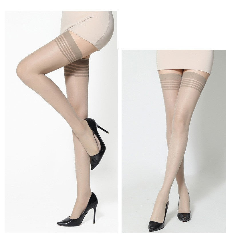 Long Stockings Women's Mid-length Summer Ultra-thin Anti-snagging Flesh Color Thigh High Socks