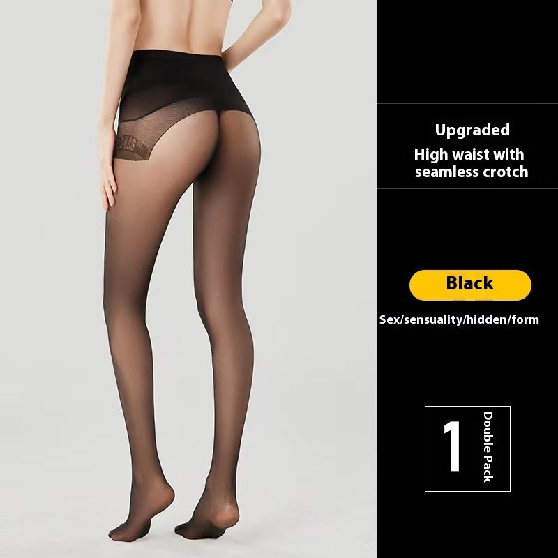 0D Black Silk Stockings Ultrathin Black Pantyhose