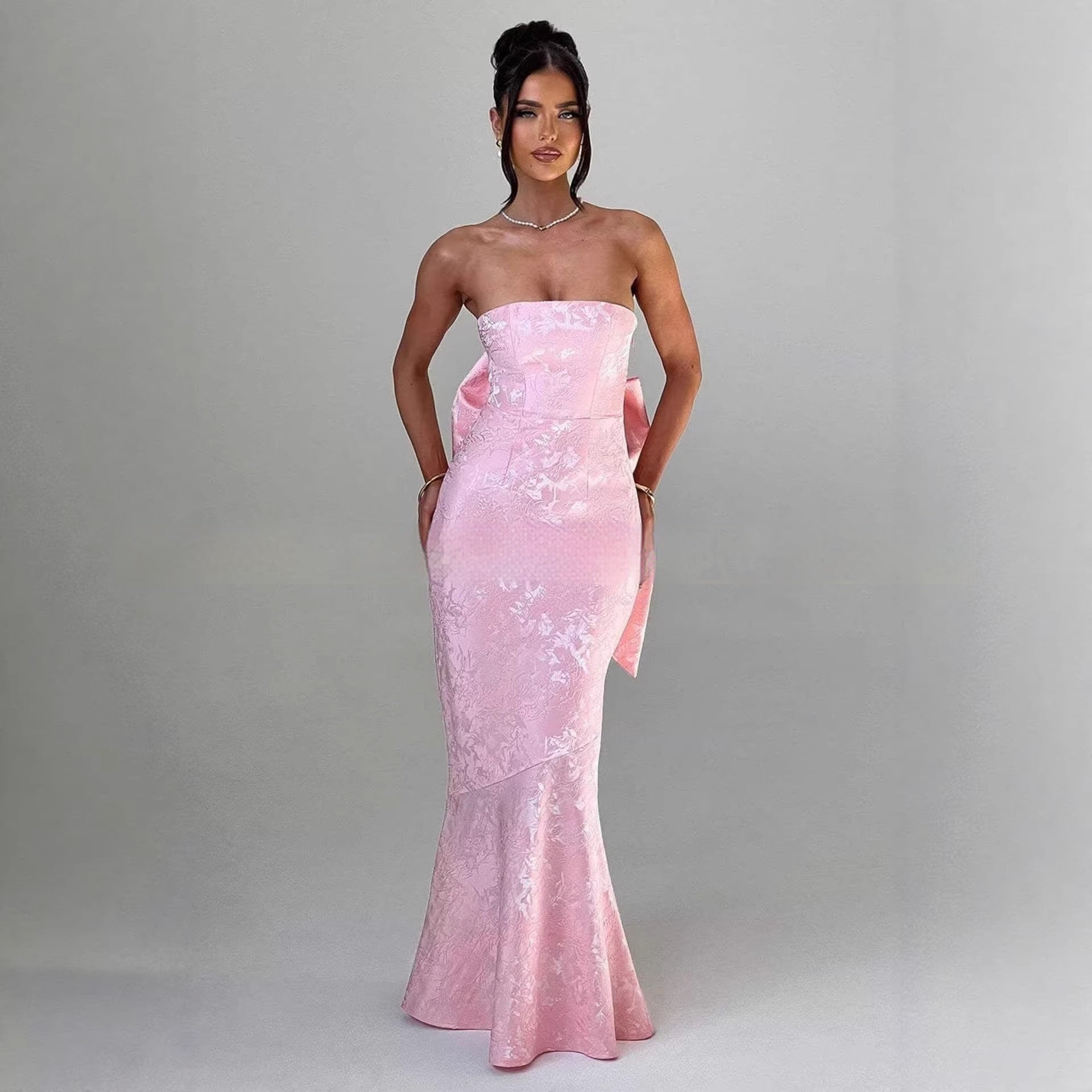 Womens Sophisticated Sexy Off-shoulder Backless Dress