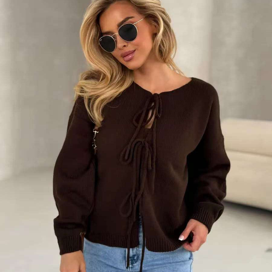 Loose Round-neck Long-sleeved Women's Sweater