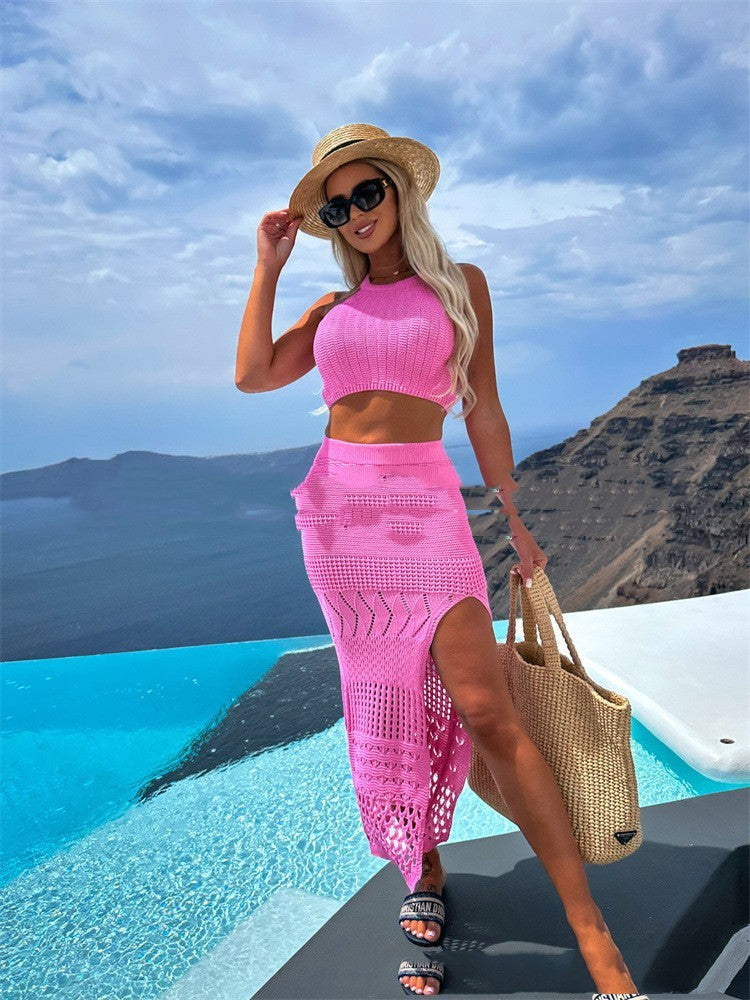 Women's Mid-length Split Dress Slim Fit Straight One-step Skirt