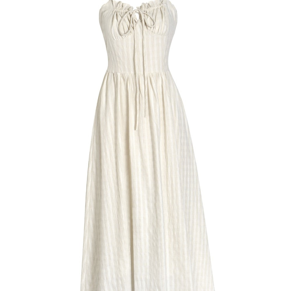 Checkered First Love Strap Dress French