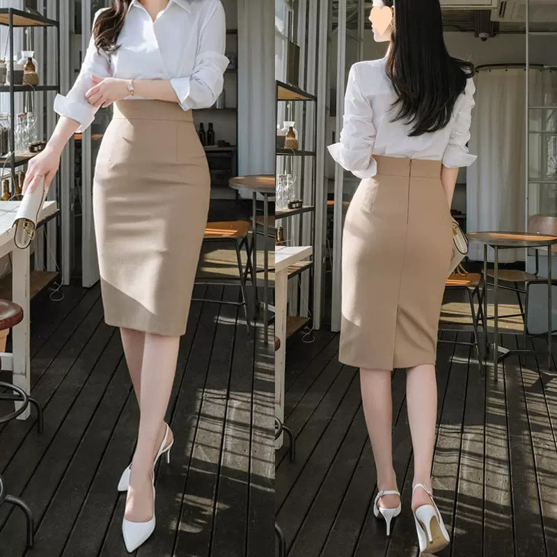 All-match Commute High Waist Slimming Office Lady Skirt