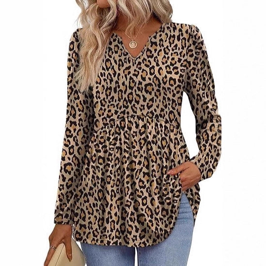 Womens Long-sleeve Autumn Blouse, Doll-style
