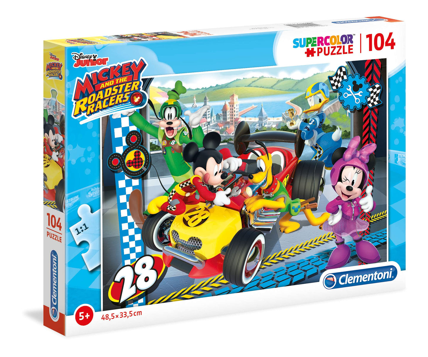 Clementoni, Mickey And The Roadster, Puzzle, Unisex, 5+ years, 104 pcs