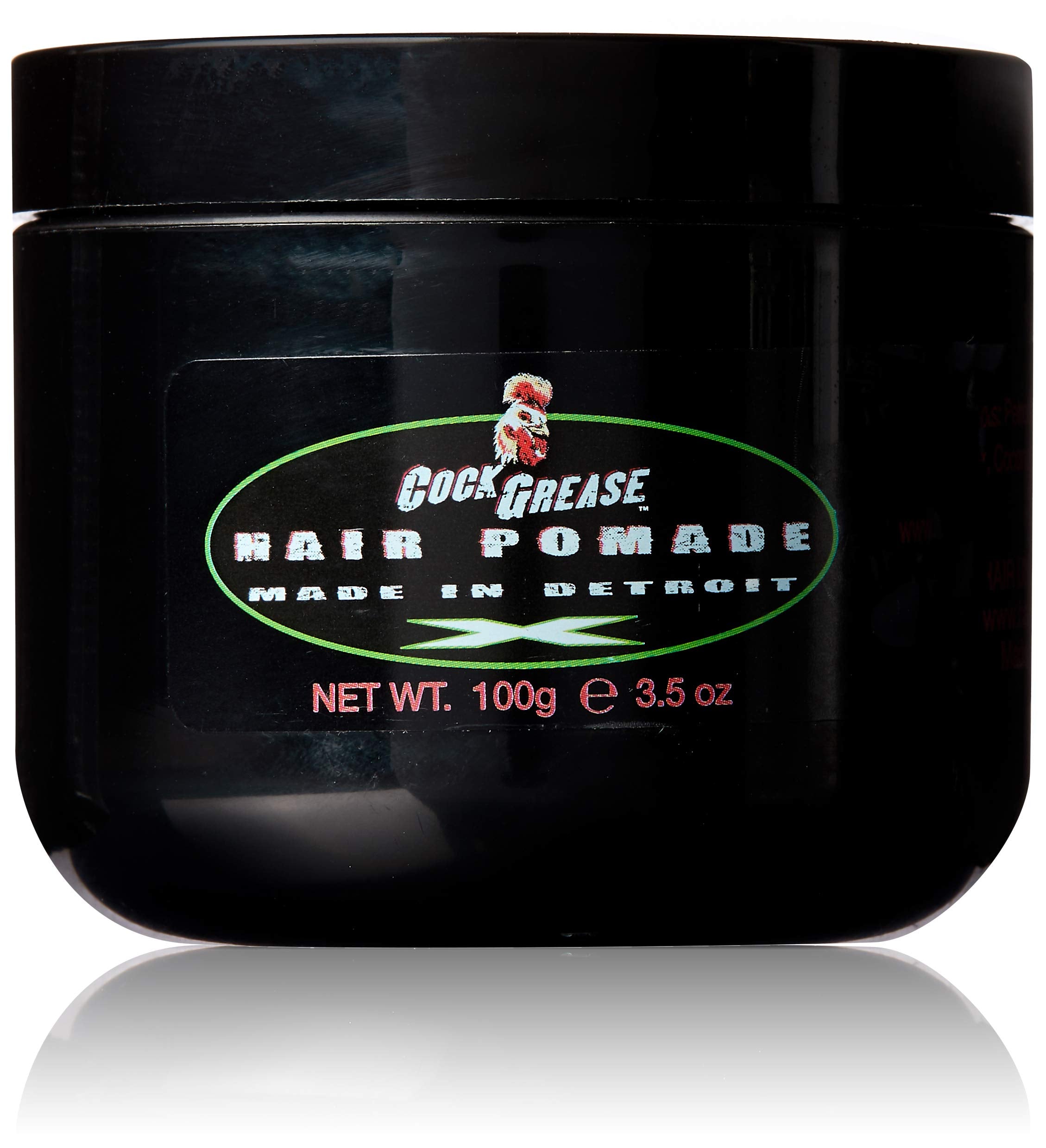 Cock Grease, Extra Stiff X, Hair Styling Pomade, Shine Finish, Extra Hold, 100 g