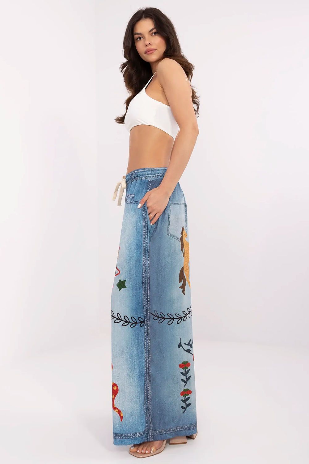 Women trousers model 210029 Italy Moda
