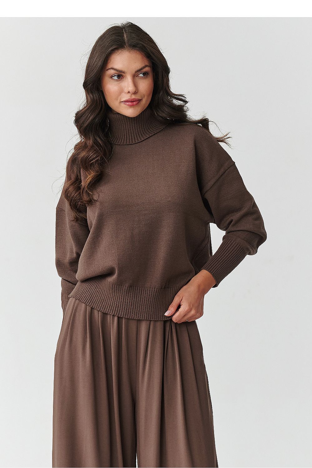Turtleneck model 217394 Makadamia