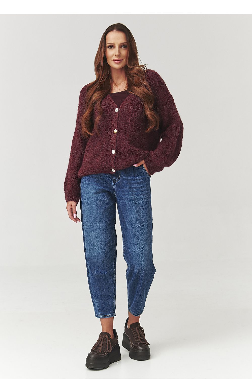Cardigan model 219738 Makadamia
