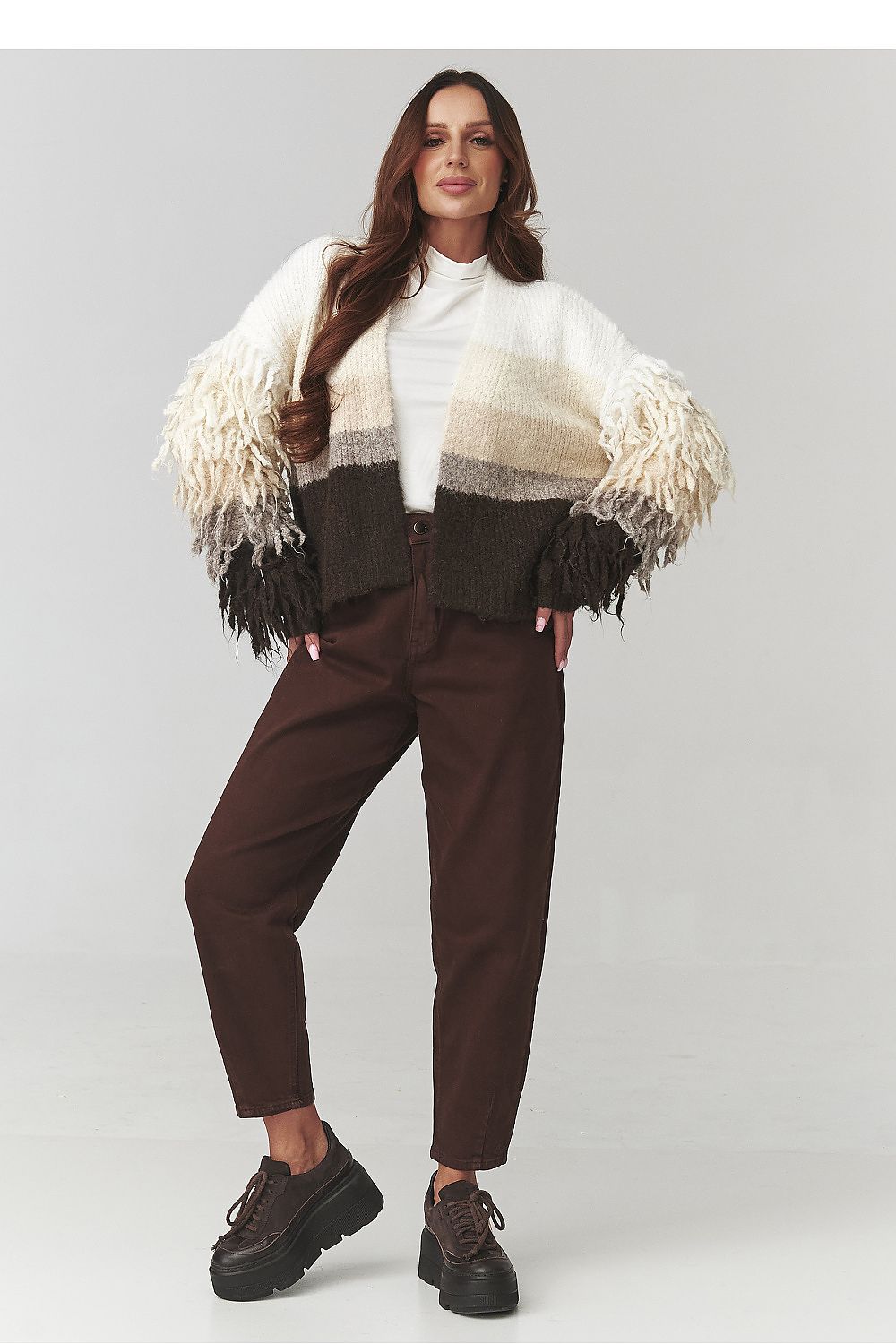 Cardigan model 220771 Makadamia
