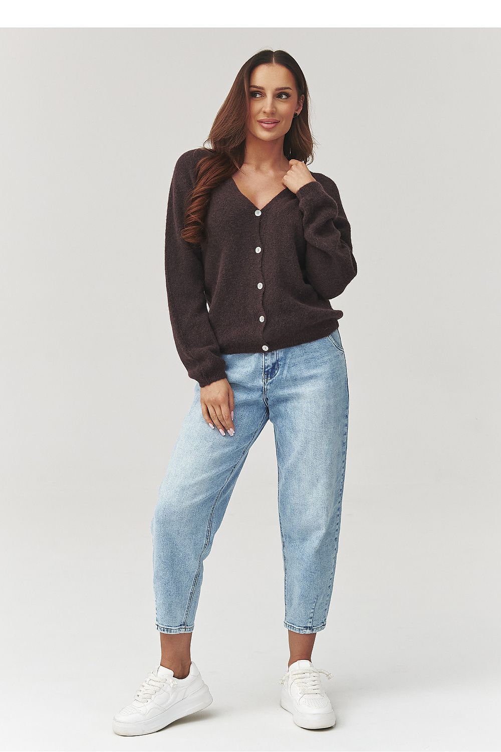 Cardigan model 223259 Makadamia