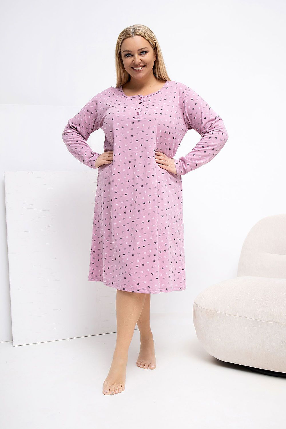 Plus Size Nightgown model 223303 Forever Pink
