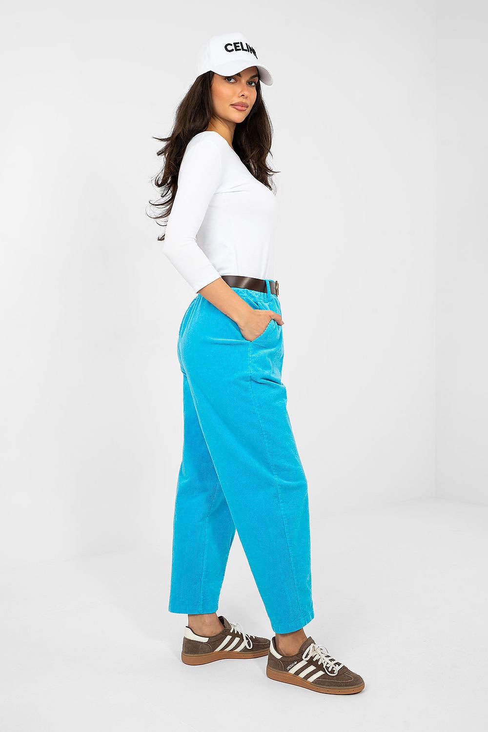 corduroy trousers model 224057 Italy Moda