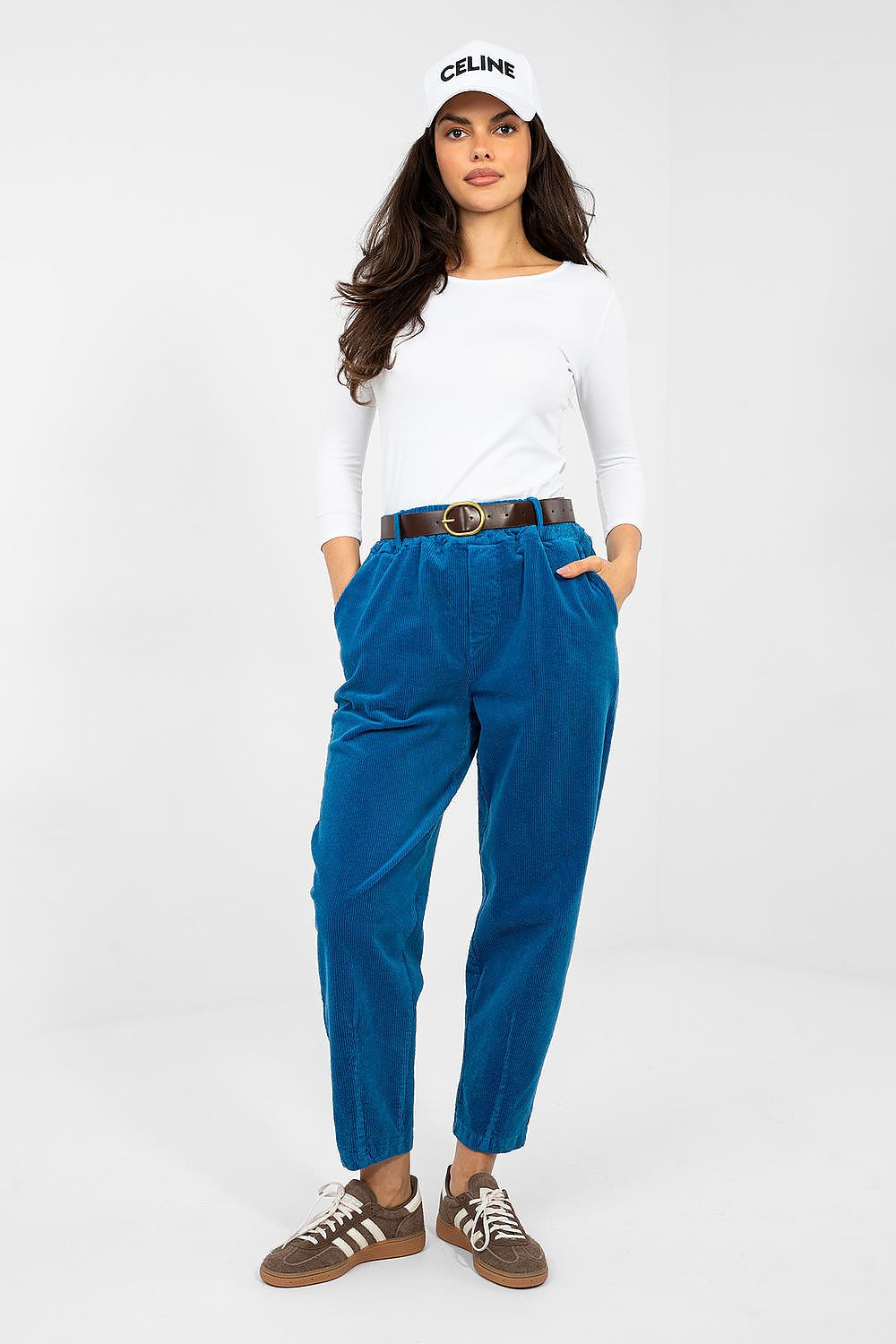 corduroy trousers model 224058 Italy Moda