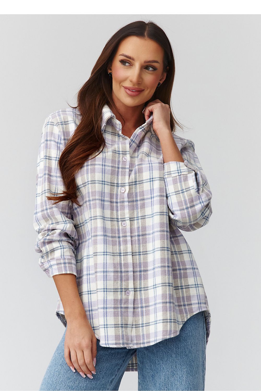 Long sleeve shirt model 224092 Makadamia