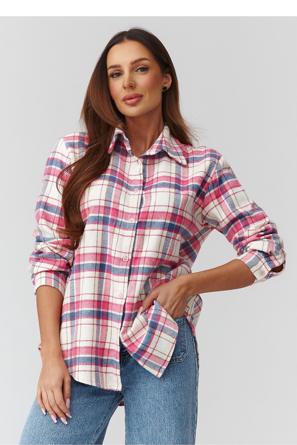 Long sleeve shirt model 224093 Makadamia