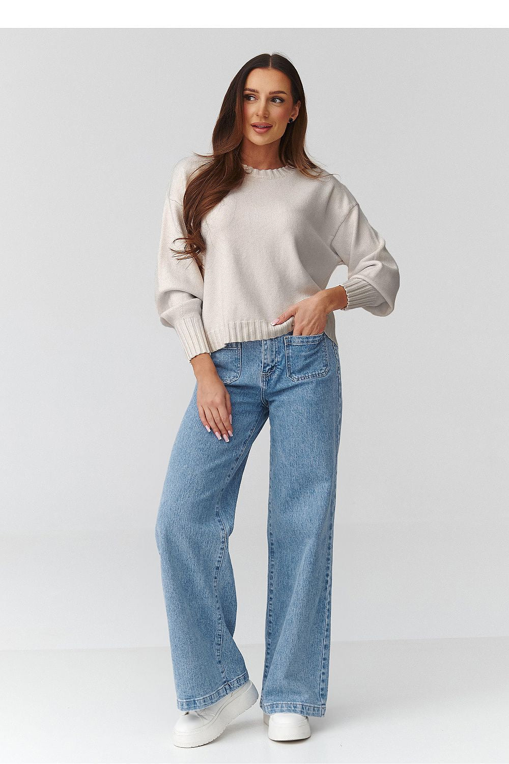 Jumper model 224108 Makadamia