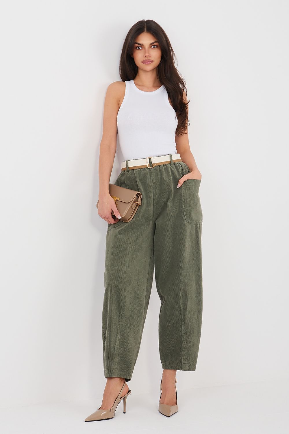 corduroy trousers model 225094 Rue Paris
