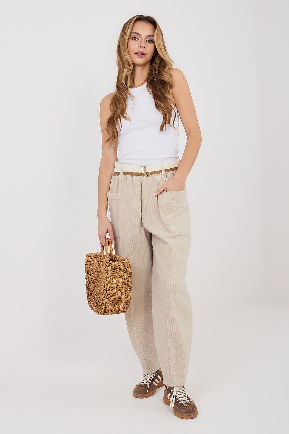 corduroy trousers model 225426 Rue Paris