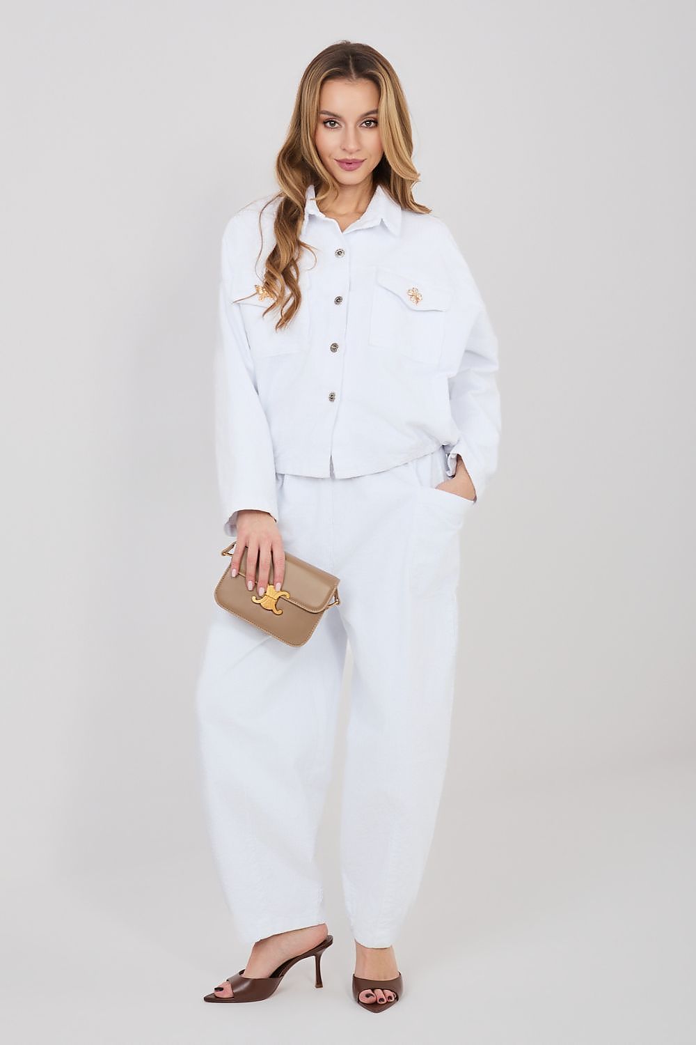 corduroy trousers model 225425 Rue Paris