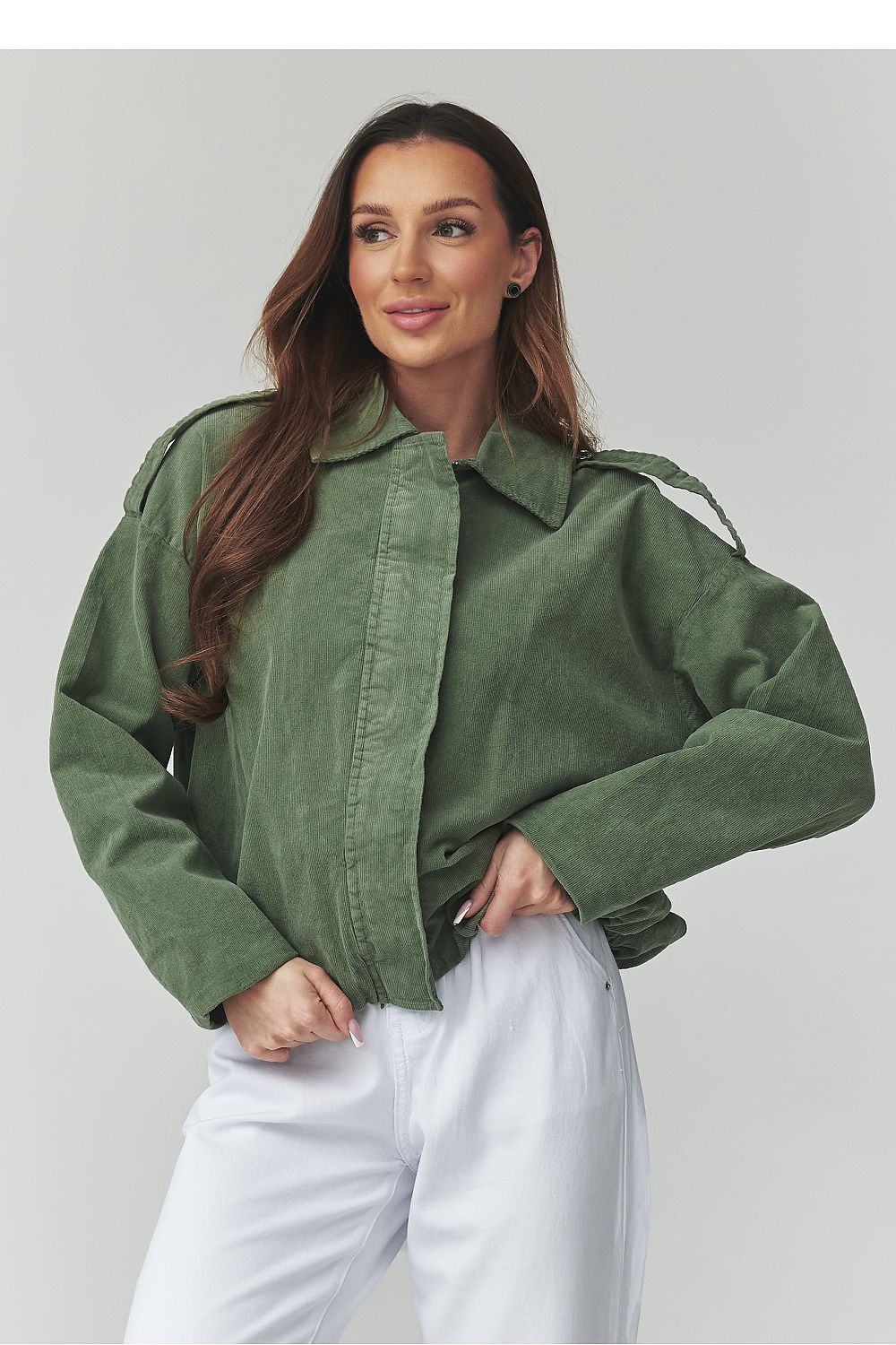 Corduroy jacket model 225691 Makadamia