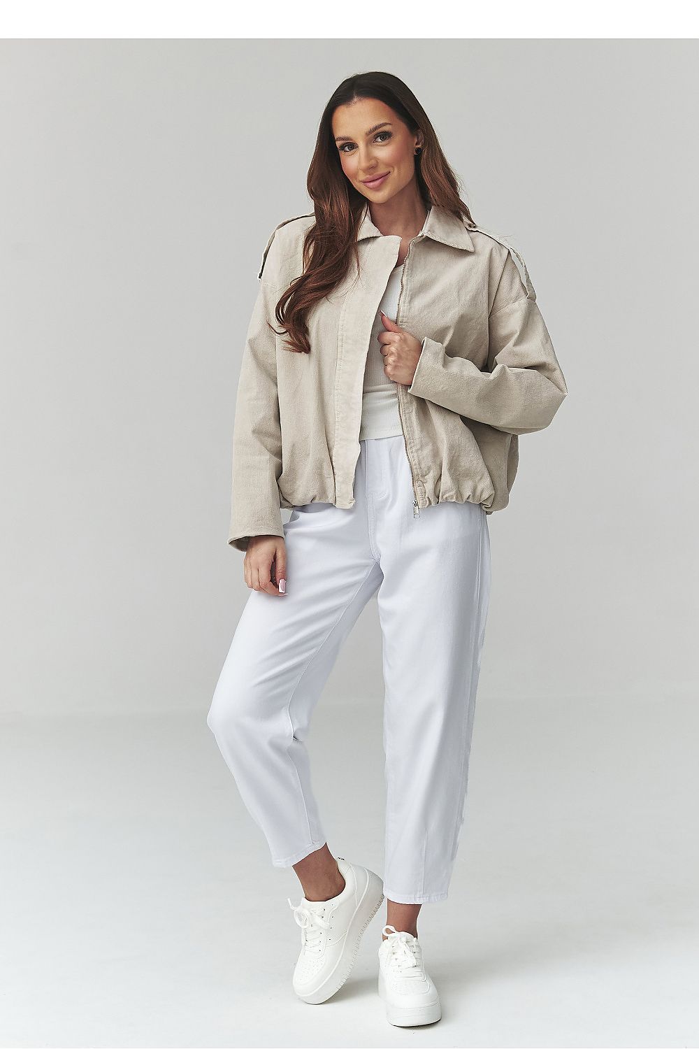 Corduroy jacket model 225692 Makadamia