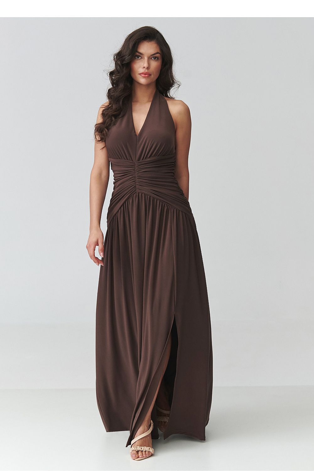 Long dress model 228322 Makadamia