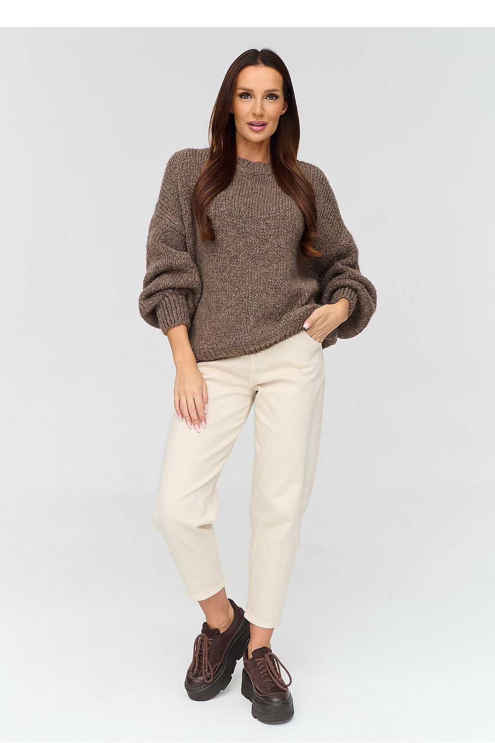 Jumper model 231986 Makadamia