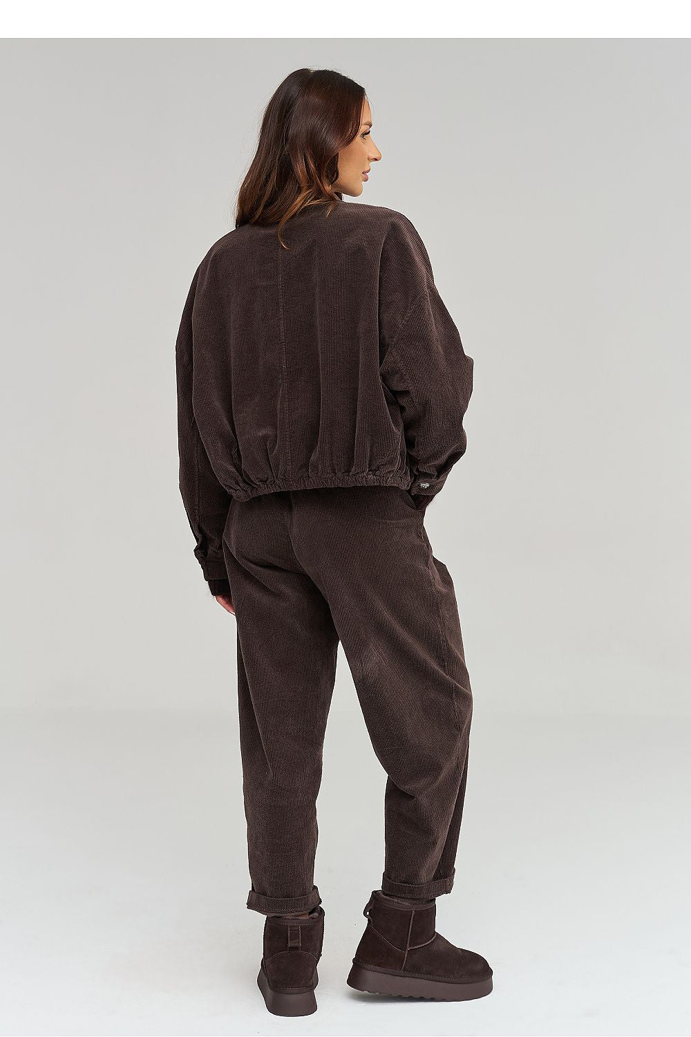Corduroy jacket model 232013 Makadamia