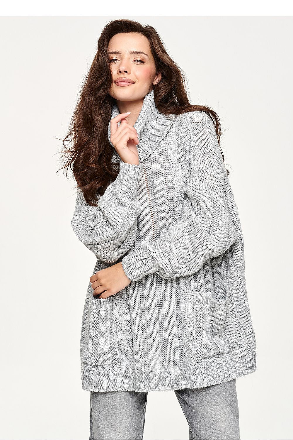 Turtleneck model 232049 Makadamia