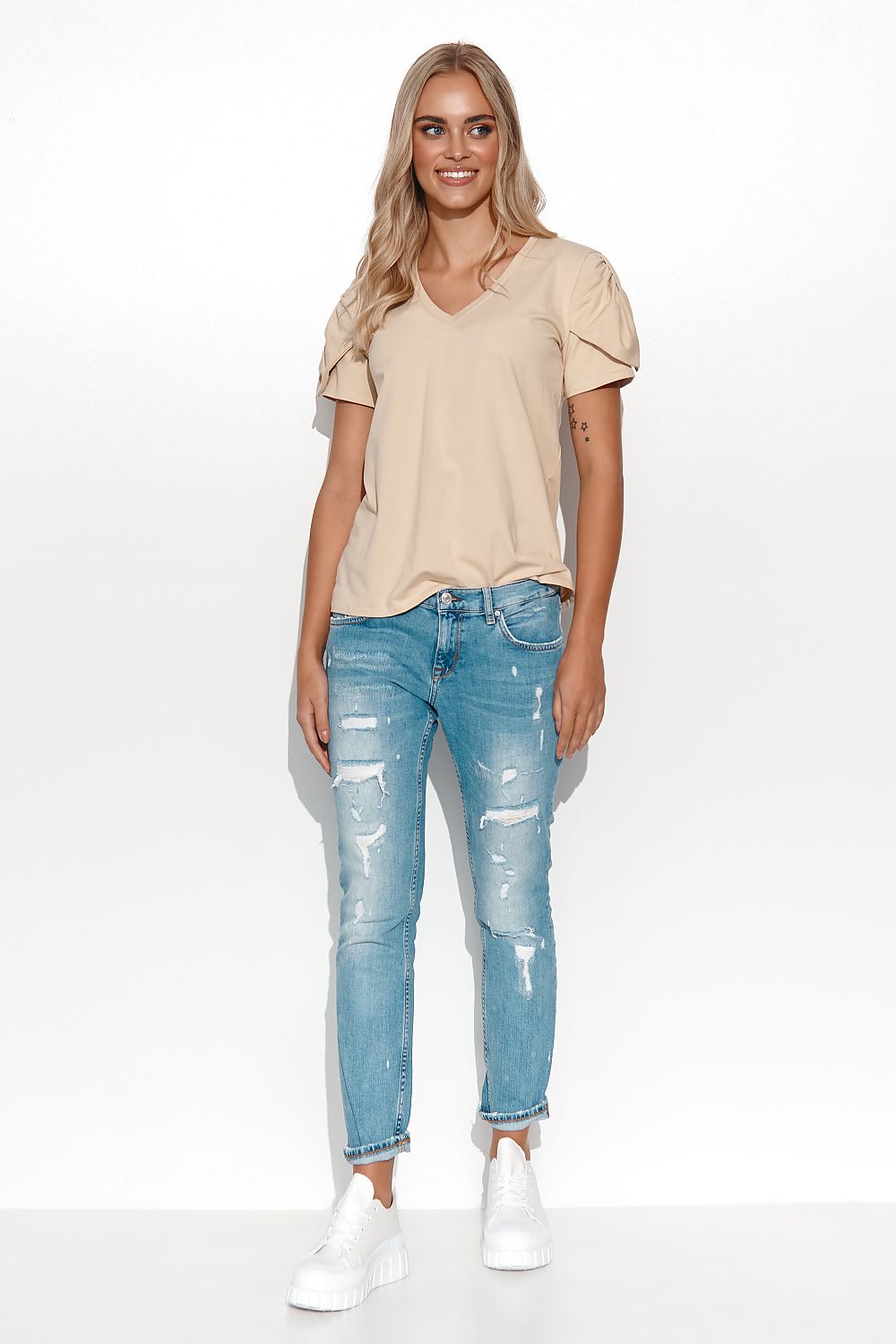 Blouse model 180761 Makadamia