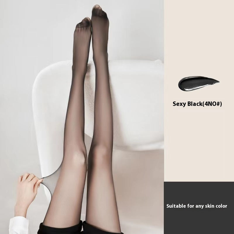 0D Black Silk Stockings Ultrathin Black Pantyhose