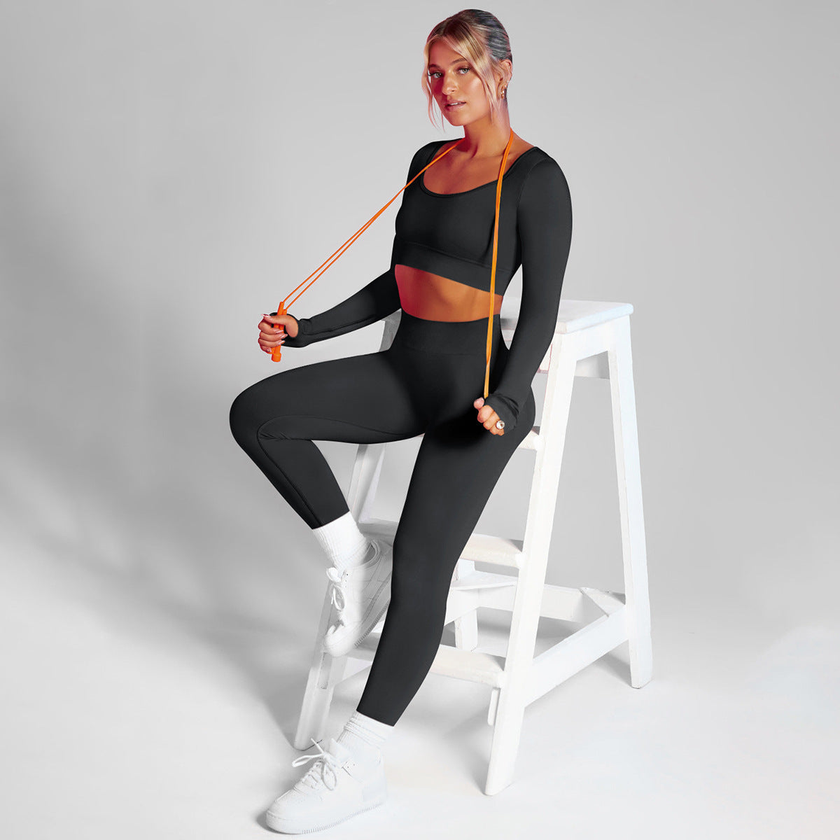 Women's High Waist Hip Lifting Tights Fitness Top Suit