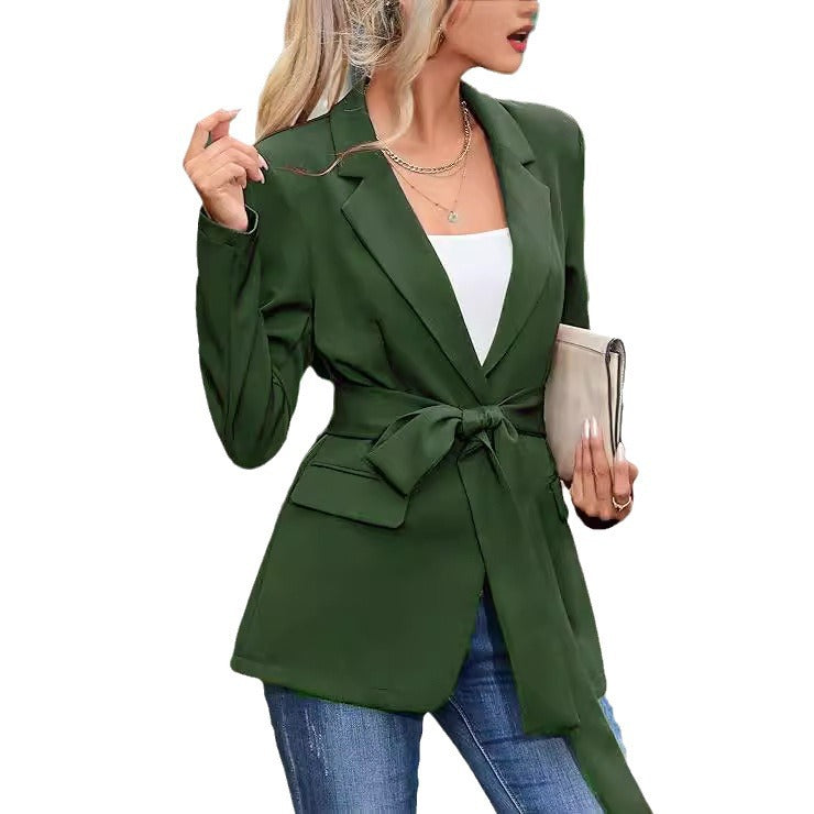 Women's Casual Cardigan With Tie
