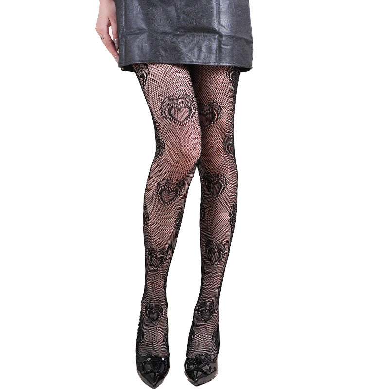 Halloween Spider Web Leopard Print Fishnet Stockings Women