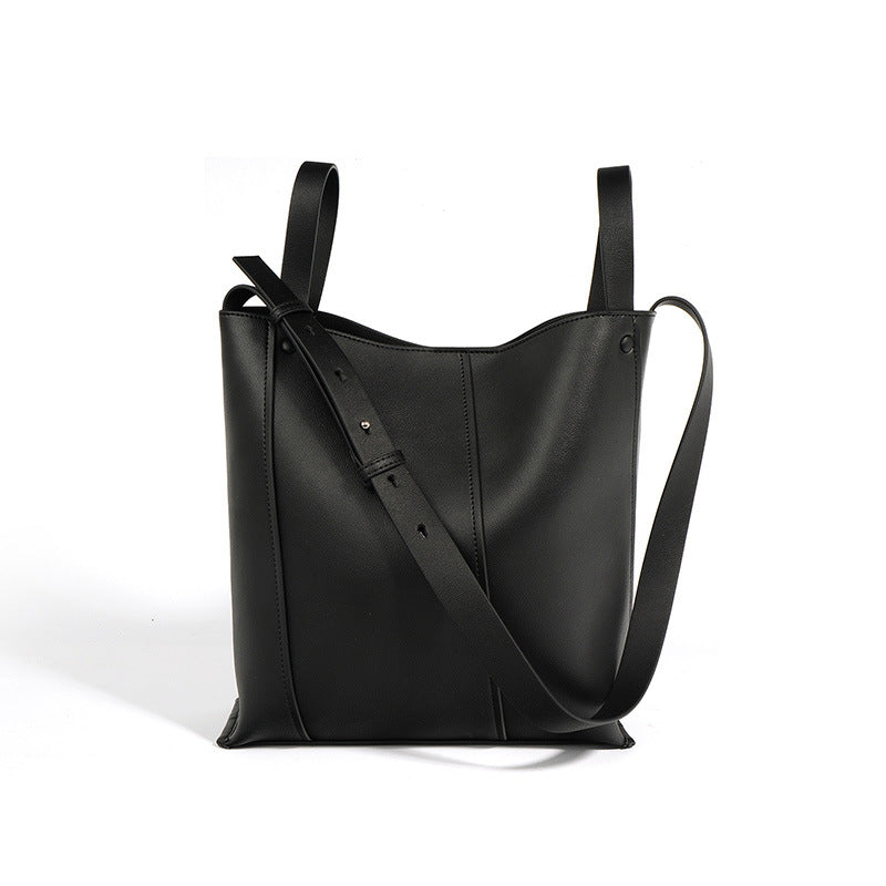 Bucket Bag Special-interest Design Cowhide Leather Single-shoulder Bag Fashion