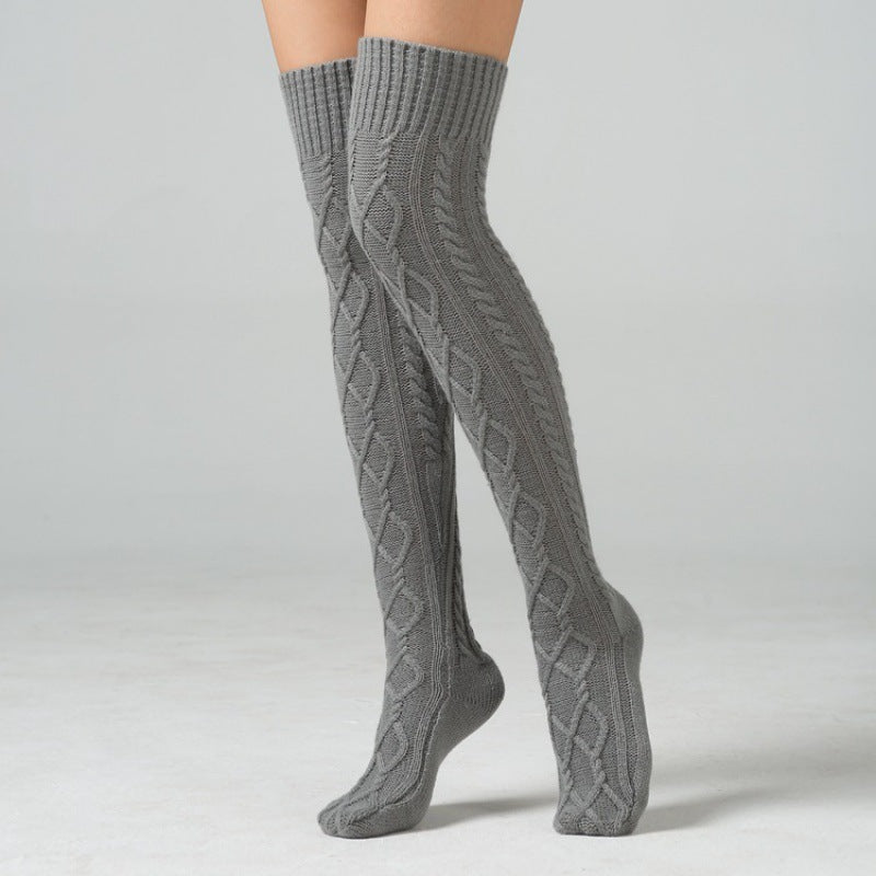 Knitted Over The Knee Leg Warmers Indoor Home Socks