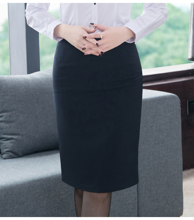 Women's Solid Skirt Fleece-lined Hip Skirt