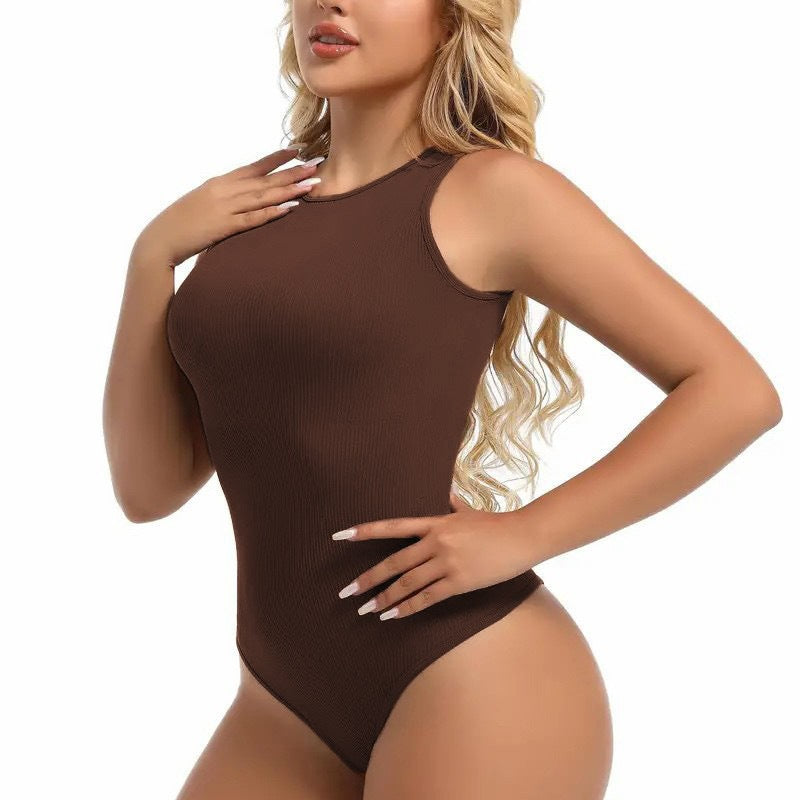 Sleeveless Slim Jumpsuit Women's Top Pure Color Tight