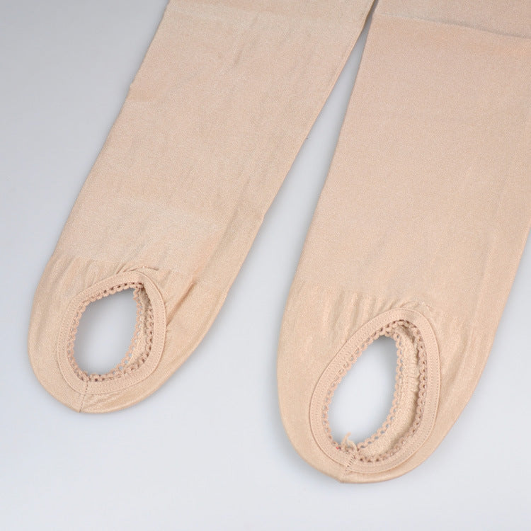 Thin Pantyhose Outer Wear Silk Stockings Bare Leg Socks Slightly Transparent Fashion Leggings Women