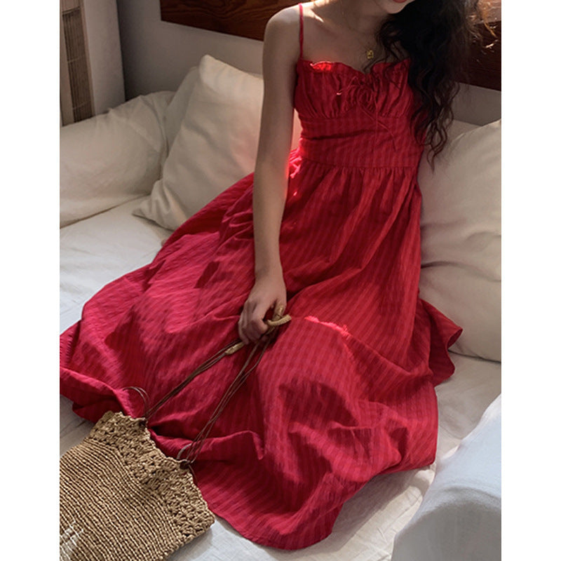 Checkered First Love Strap Dress French