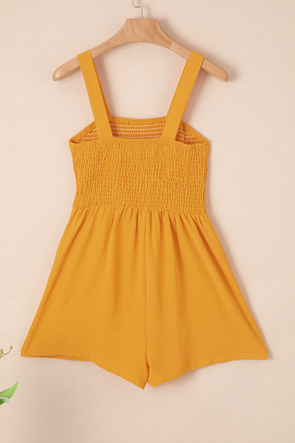 Phalaenopsis Casual Pocketed Smocked Sleeveless Romper