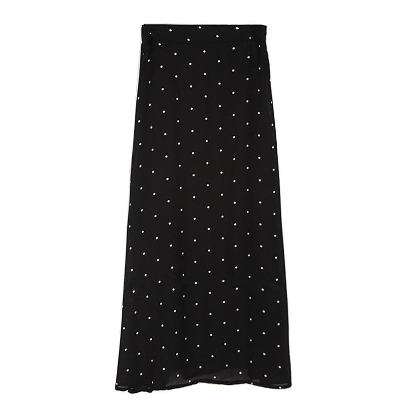 Hong Kong Style Student Temperament Bag Hip Midi Skirt